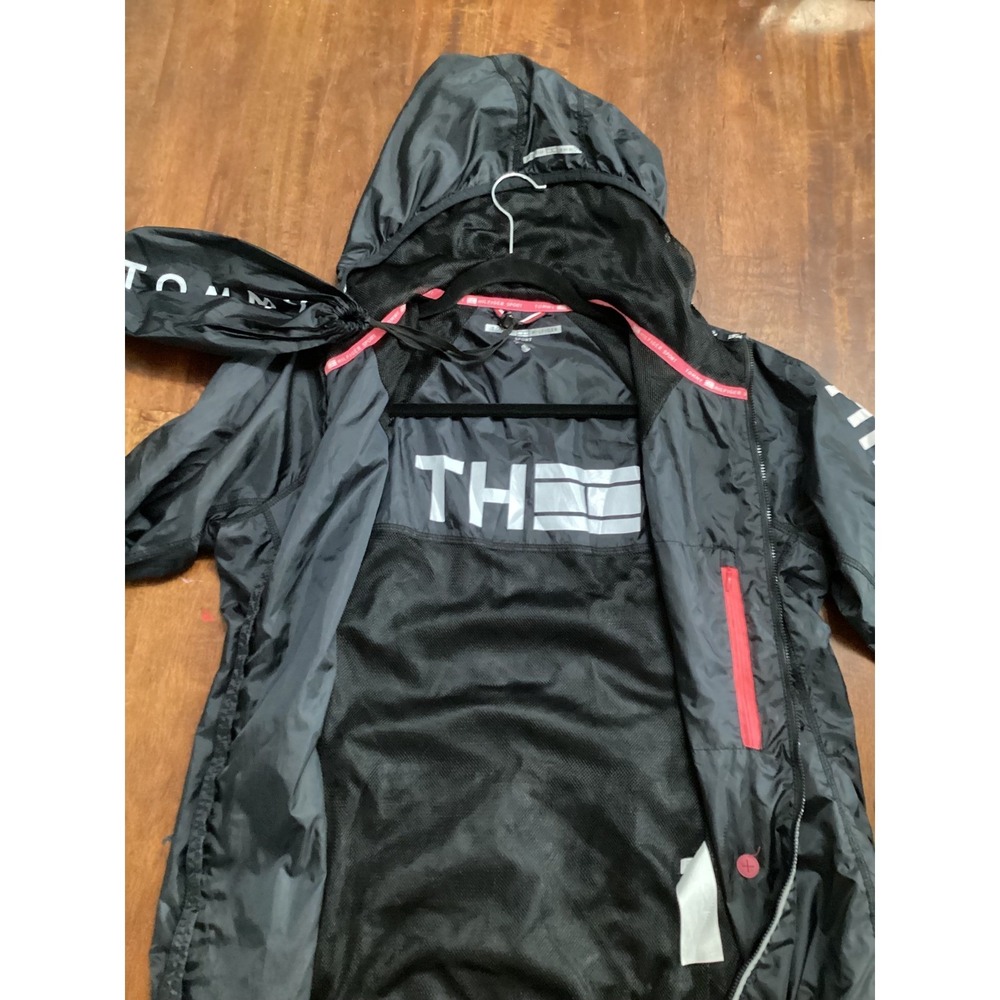 Tommy Hilfiger Sport Windbreaker Jacket Women's Black Full Zip Lightweight - Picture 6 of 12